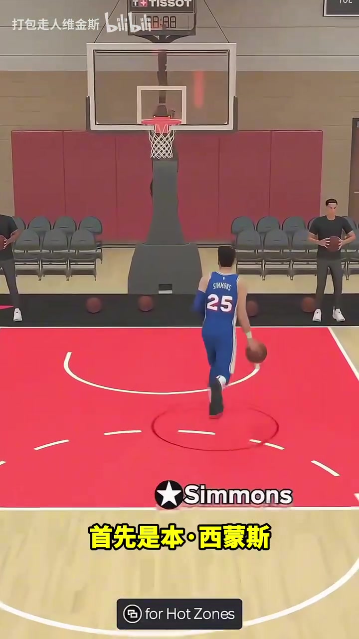夠獵奇外網(wǎng)網(wǎng)紅游戲里用奧尼爾和西蒙斯進行投籃大賽