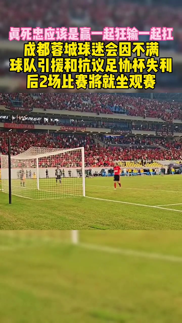 成都刀鋒球迷會因不滿引援抗議足協(xié)杯失利后2場將就坐觀賽