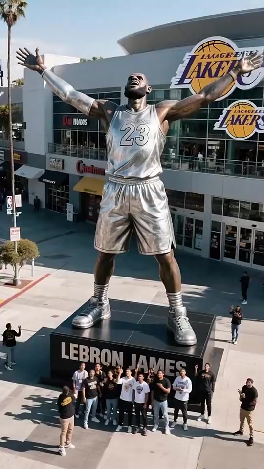 如果湖人為詹姆斯立個(gè)雕像這個(gè)如何