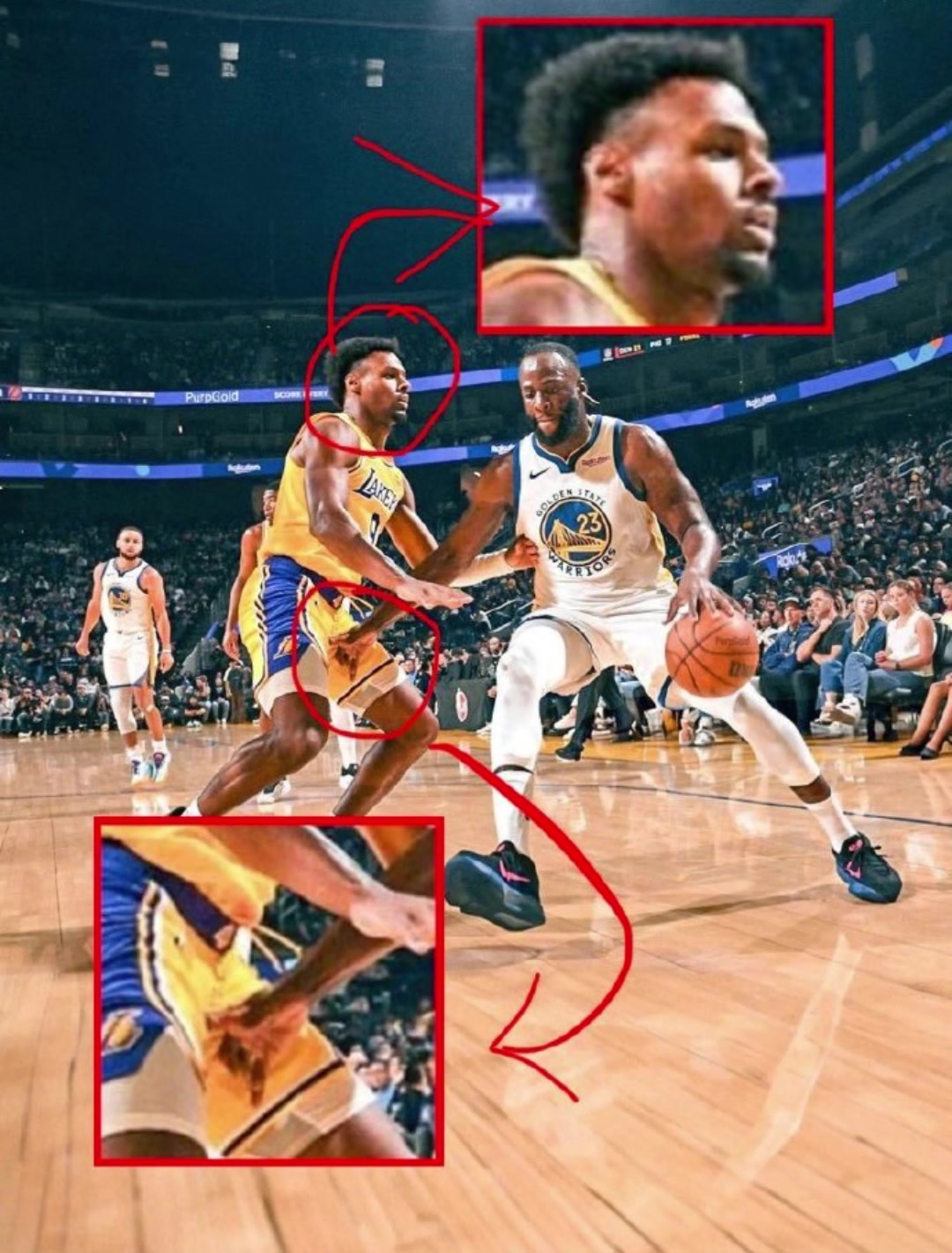 球迷放大賽場(chǎng)細(xì)節(jié)追夢(mèng)突破過程中居然抓住了布朗尼的那個(gè)地方