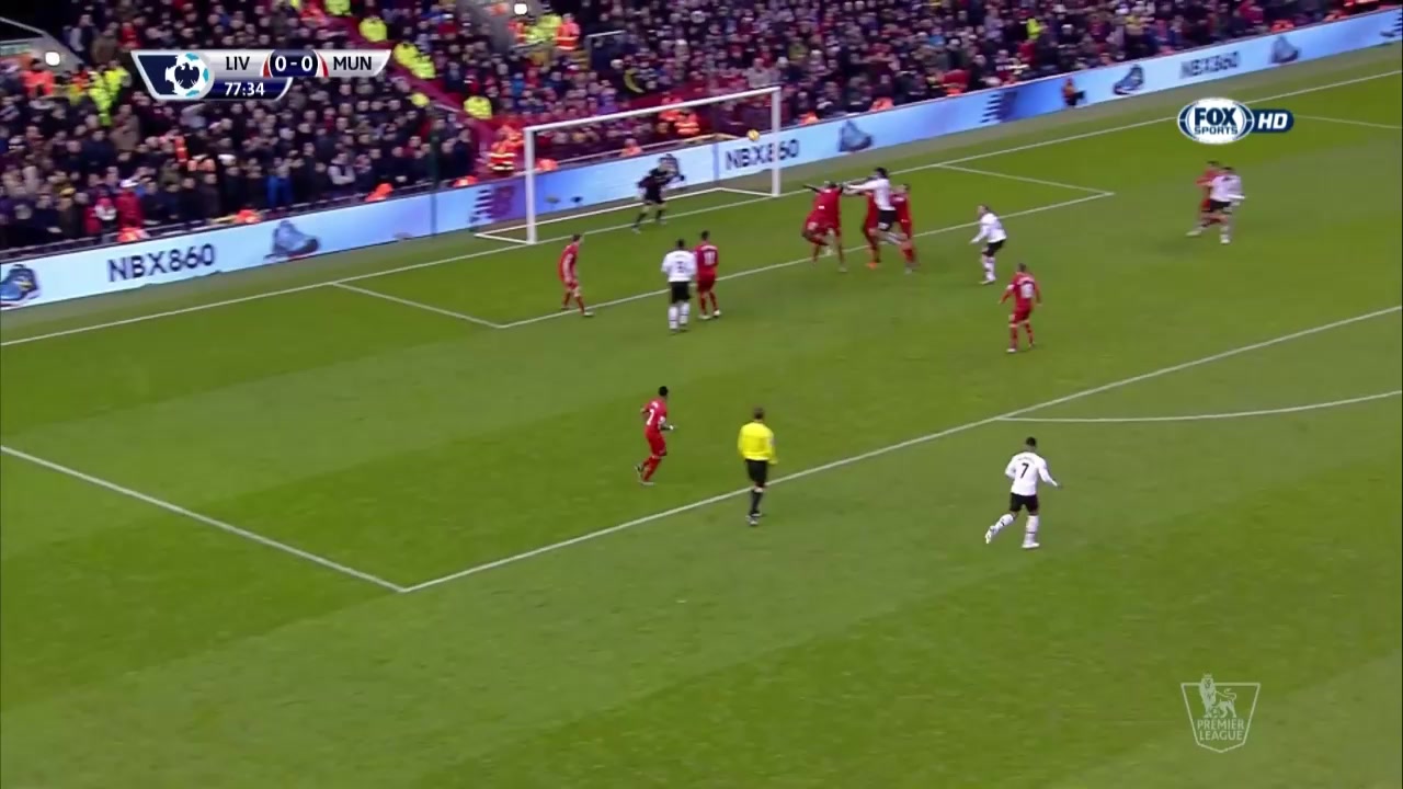 2016年魯尼絕殺利物浦馬奎爾今晚也在同樣的位置進球絕殺