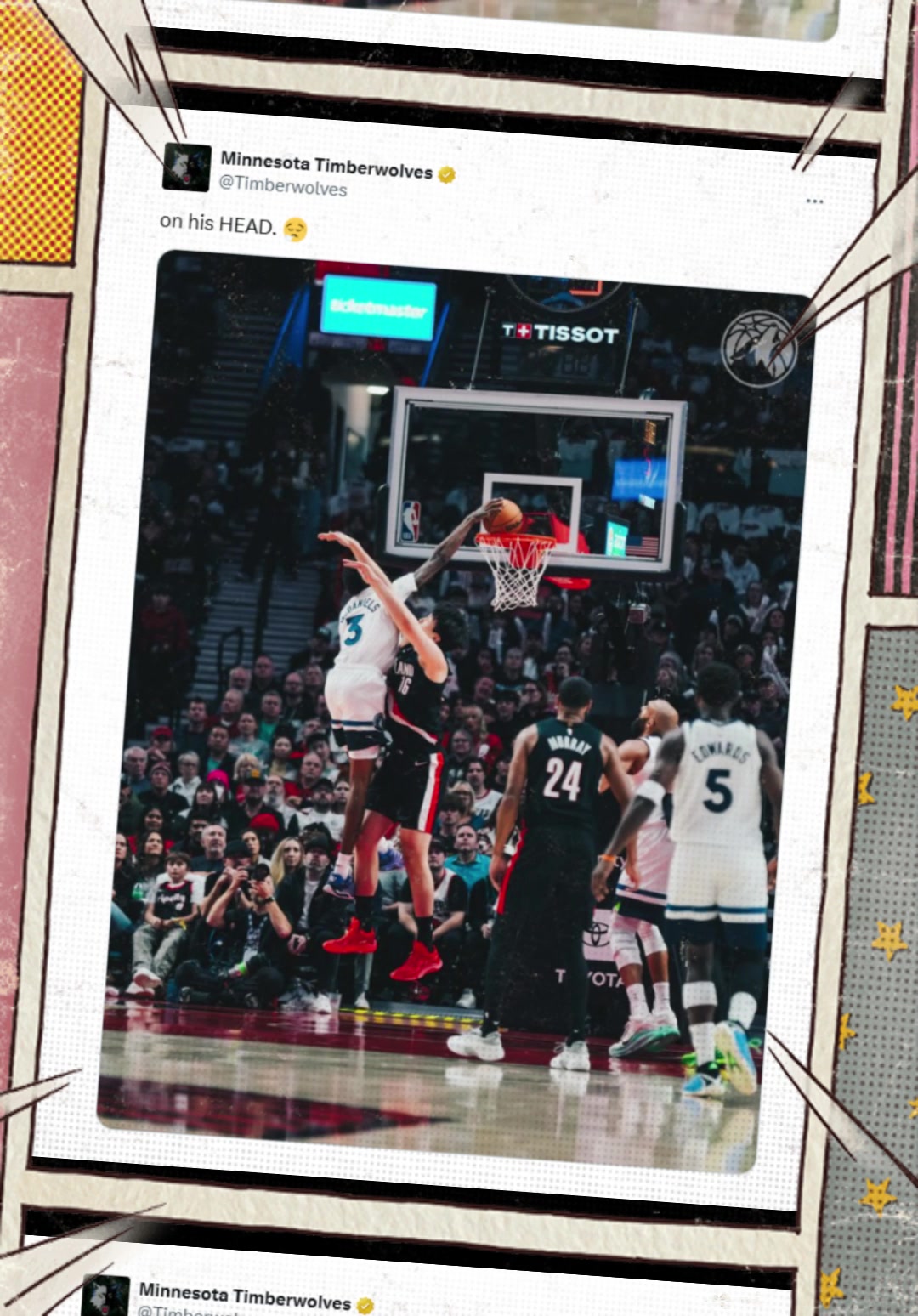 新世界名畫(huà)森林狼官方曬麥丹隔扣楊瀚森照片小楊今天算交學(xué)費(fèi)了